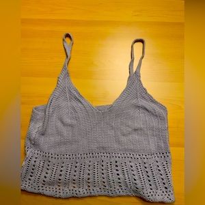 Purple crochet cropped top